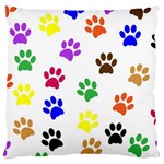 Pawprints-paw-prints-paw-animal Large Cushion Case (One Side) Front