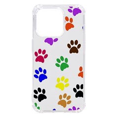 Pawprints-paw-prints-paw-animal Iphone 14 Pro Tpu Uv Print Case by uniart180623