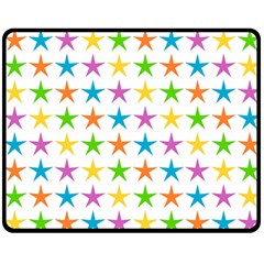 Star-pattern-design-decoration Two Sides Fleece Blanket (medium) by uniart180623