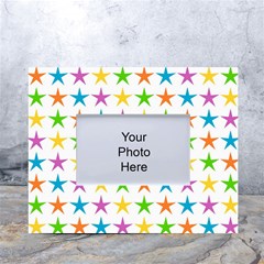 Star-pattern-design-decoration White Tabletop Photo Frame 4 x6  by uniart180623