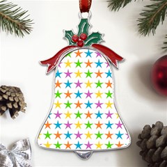 Star-pattern-design-decoration Metal Holly Leaf Bell Ornament