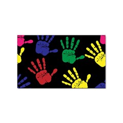 Handprints-hand-print-colourful Sticker Rectangular (10 Pack) by uniart180623