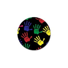 Handprints-hand-print-colourful Golf Ball Marker by uniart180623