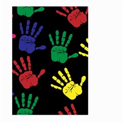 Handprints-hand-print-colourful Large Garden Flag (two Sides) by uniart180623