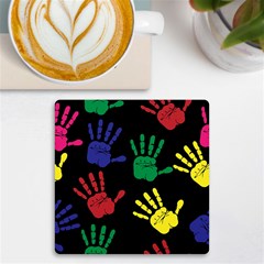 Handprints-hand-print-colourful Uv Print Square Tile Coaster  by uniart180623