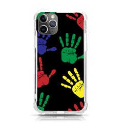 Handprints-hand-print-colourful Iphone 11 Pro 5 8 Inch Tpu Uv Print Case by uniart180623