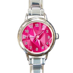 Pattern Halftone Geometric Round Italian Charm Watch