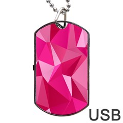 Pattern Halftone Geometric Dog Tag Usb Flash (two Sides) by uniart180623