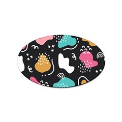 Art Pattern Design Background Print Sticker Oval (10 Pack) by uniart180623