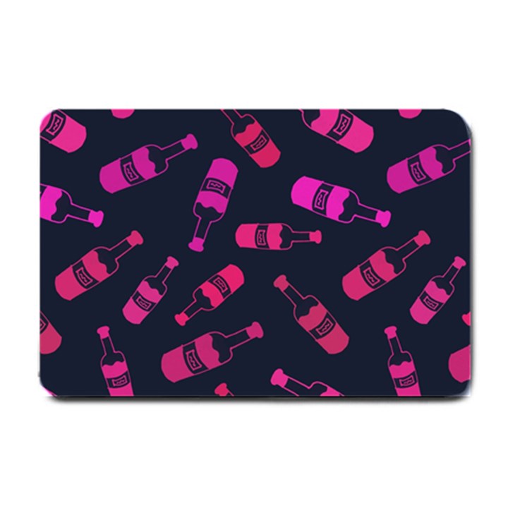 Wine Bottles Background Graphic Small Doormat