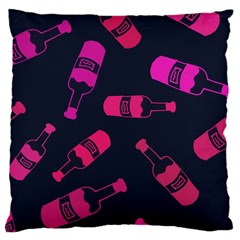 Wine Bottles Background Graphic Large Cushion Case (one Side) by uniart180623