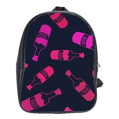 Wine Bottles Background Graphic School Bag (xl) by uniart180623