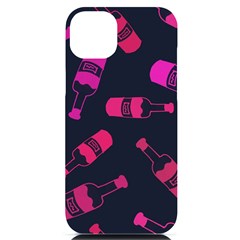 Wine Bottles Background Graphic Iphone 14 Plus Black Uv Print Case by uniart180623