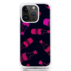 Wine Bottles Background Graphic Iphone 14 Pro Tpu Uv Print Case by uniart180623