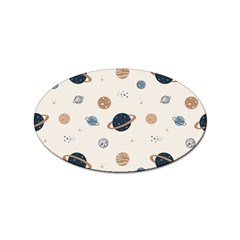 Space Planets Art Pattern Design Wallpaper Sticker (oval) by uniart180623