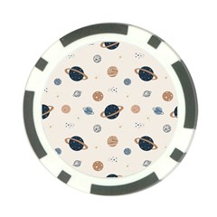 Space Planets Art Pattern Design Wallpaper Poker Chip Card Guard by uniart180623