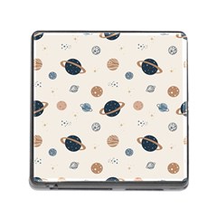 Space Planets Art Pattern Design Wallpaper Memory Card Reader (square 5 Slot) by uniart180623