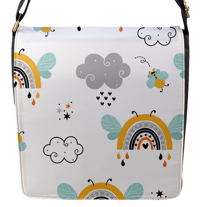 Art Pattern Design Wallpaper Background Print Flap Closure Messenger Bag (S)