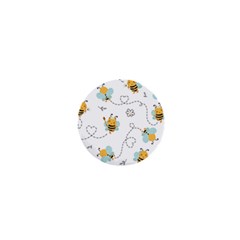 Bee Art Pattern Design Wallpaper Background Print 1  Mini Magnets