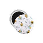 Bee Art Pattern Design Wallpaper Background Print 1.75  Magnets Front