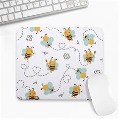 Bee Art Pattern Design Wallpaper Background Print Large Mousepad