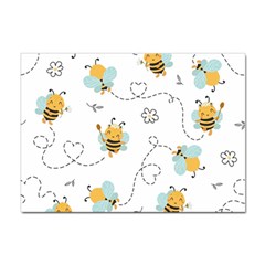 Bee Art Pattern Design Wallpaper Background Print Sticker A4 (100 pack)