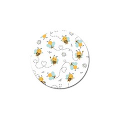 Bee Art Pattern Design Wallpaper Background Print Golf Ball Marker