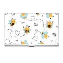 Bee Art Pattern Design Wallpaper Background Print Business Card Holder