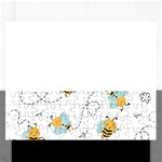 Bee Art Pattern Design Wallpaper Background Print Rectangular Jigsaw Puzzl Front