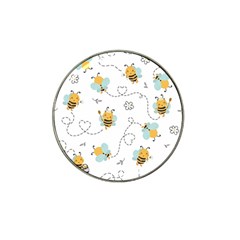 Bee Art Pattern Design Wallpaper Background Print Hat Clip Ball Marker (4 Pack) by uniart180623