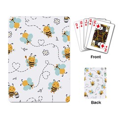 Bee Art Pattern Design Wallpaper Background Print Playing Cards Single Design (Rectangle)