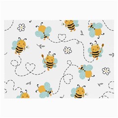 Bee Art Pattern Design Wallpaper Background Print Large Glasses Cloth