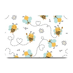 Bee Art Pattern Design Wallpaper Background Print Plate Mats by uniart180623