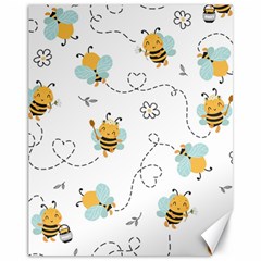 Bee Art Pattern Design Wallpaper Background Print Canvas 11  x 14 