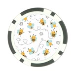 Bee Art Pattern Design Wallpaper Background Print Poker Chip Card Guard Front