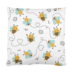 Bee Art Pattern Design Wallpaper Background Print Standard Cushion Case (One Side)