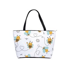 Bee Art Pattern Design Wallpaper Background Print Classic Shoulder Handbag