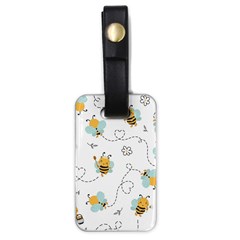 Bee Art Pattern Design Wallpaper Background Print Luggage Tag (one side)