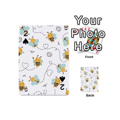 Bee Art Pattern Design Wallpaper Background Print Playing Cards 54 Designs (Mini)