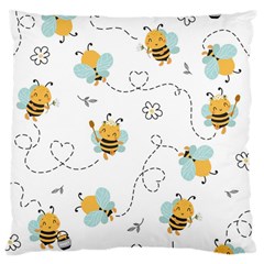 Bee Art Pattern Design Wallpaper Background Print Large Cushion Case (Two Sides)