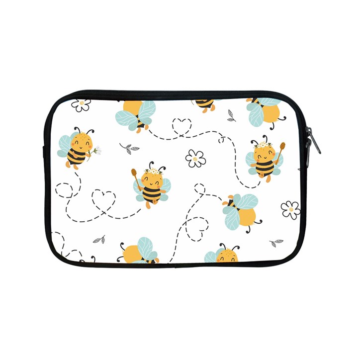 Bee Art Pattern Design Wallpaper Background Print Apple iPad Mini Zipper Cases