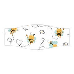 Bee Art Pattern Design Wallpaper Background Print Stretchable Headband