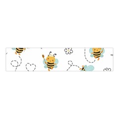 Bee Art Pattern Design Wallpaper Background Print Velvet Scrunchie