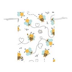 Bee Art Pattern Design Wallpaper Background Print Lightweight Drawstring Pouch (l) by uniart180623