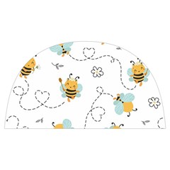 Bee Art Pattern Design Wallpaper Background Print Anti scalding pot cap