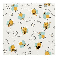 Bee Art Pattern Design Wallpaper Background Print Banner and Sign 4  x 4 