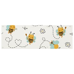 Bee Art Pattern Design Wallpaper Background Print Banner and Sign 9  x 3 