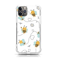 Bee Art Pattern Design Wallpaper Background Print iPhone 11 Pro 5.8 Inch TPU UV Print Case