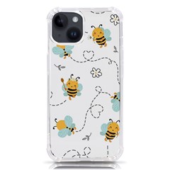 Bee Art Pattern Design Wallpaper Background Print iPhone 14 TPU UV Print Case