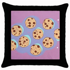 Cookies Chocolate Chips Chocolate Cookies Sweets Throw Pillow Case (black) by uniart180623